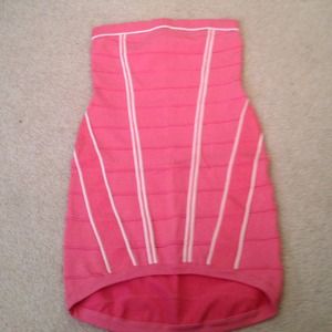 💢Reduced💢Pink bandage dress with white stripes