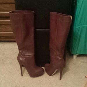 Trendy Burgundy Boots for @yome