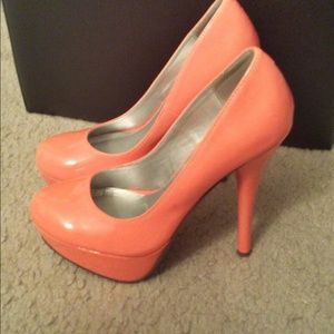 Bright Neon Orange 5" pumps for @caramelo555