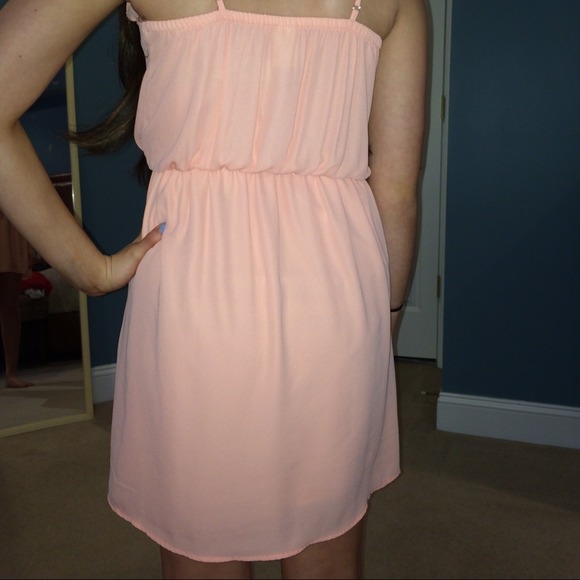 Coral Ruffle Dress - Picture 2 of 2