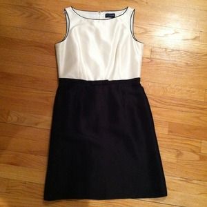 Ann Taylor Petites Cream & Black Cocktail Dress