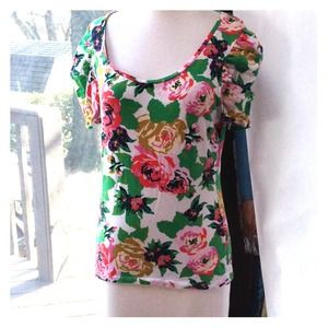 H&M tropical floral top