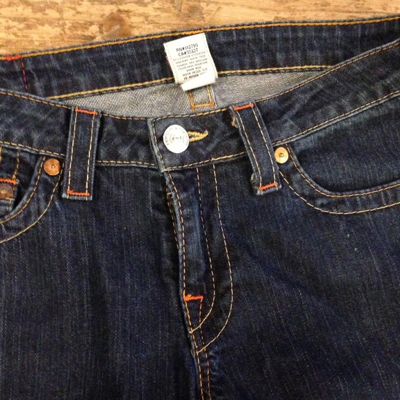 True Religion dark blue boot cut jeans