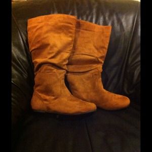 Slouch Faux Suede Boots