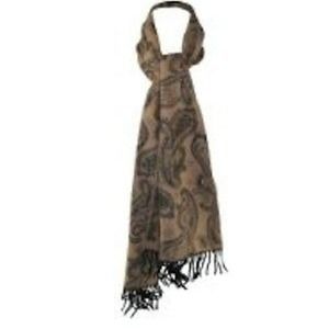 Brown Paisley Cashmere Scarf