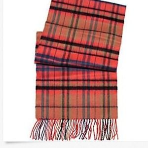 Pink Plaid Cashmere Scarf