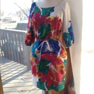 Floral graphic tropical dress