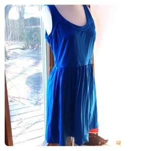 Cynthia Rowley electric blue sleeveless dress