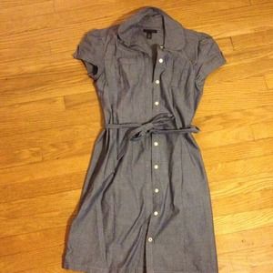 Chambray Button-Down Dress