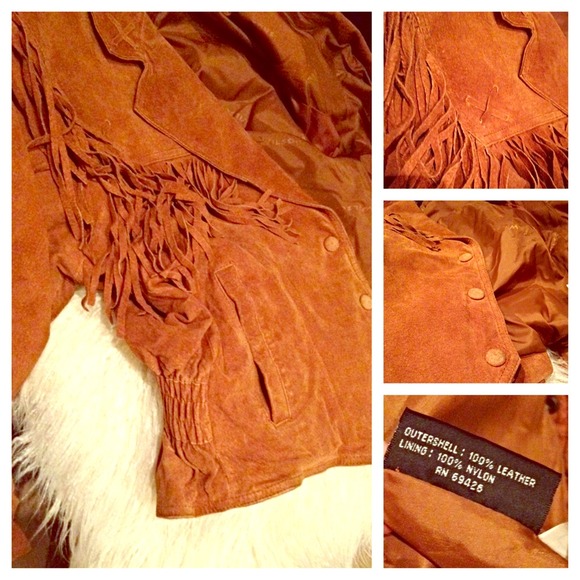 Genuine Wilson Leather Fringe Coat