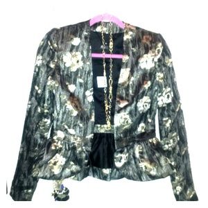 Bird by juicy couture jacquard peplum blazer