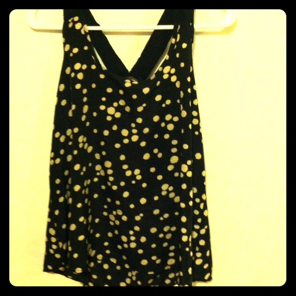 Black Tan spotted tank top