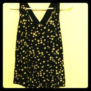 Black Tan spotted tank top