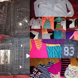 Jeans sweaters shirts dress