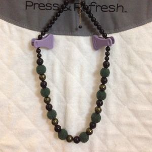 Black and green beaded necklace