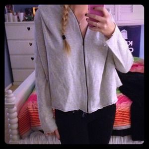 Zip up CAbi sweater! Very Santa Barbara