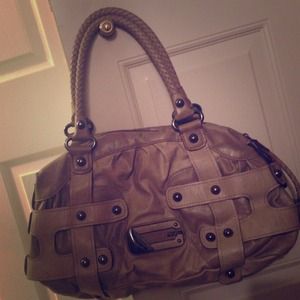 Tan brown gray guess purse