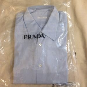 Prada men's oxford dress shirt in light blue