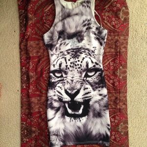 LF body con tiger dress