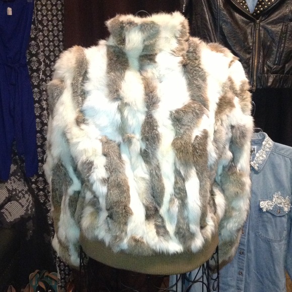 Wilson's Leather Maxima Rabbit Fur Jacket - Picture 2 of 4