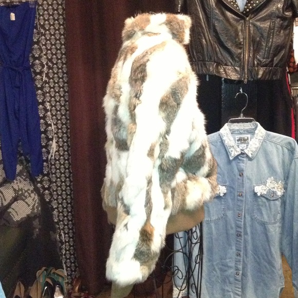 Wilson's Leather Maxima Rabbit Fur Jacket - Picture 3 of 4