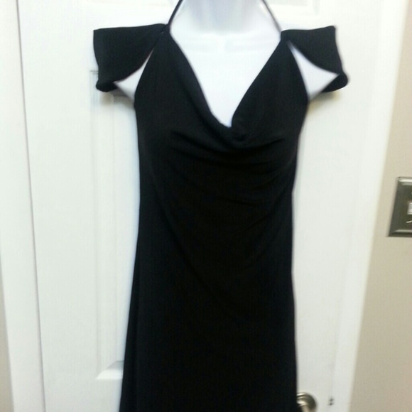 Black off shoulder dress