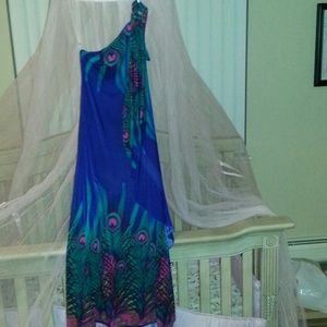 Host pick :))) Peacock Royal blue summer dress