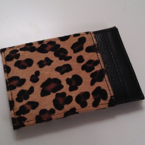 J Crew calf hair magic wallet