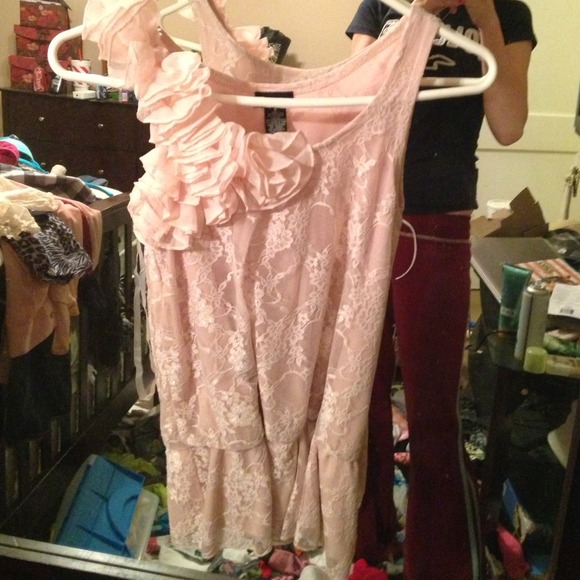 Pink lace shirt