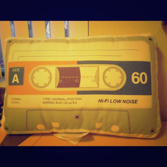 Cassette Tape Pillow!!! NWOT
