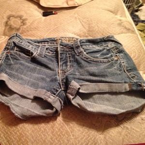 Blue jean shorts