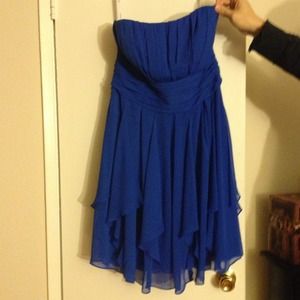 Blue Strapless Dress