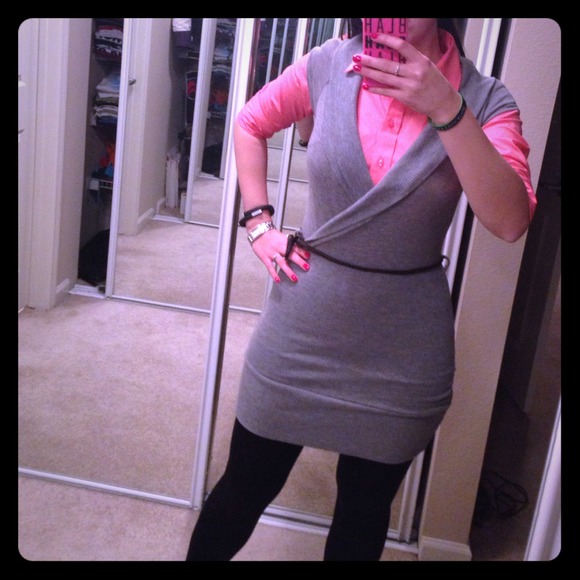 Dresses & Skirts - Grey sweater minidress