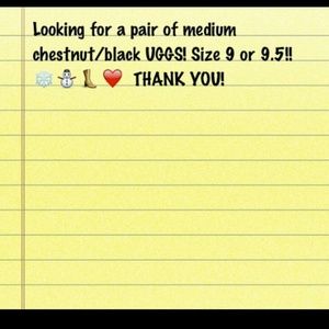 Looking for 8.5-9 Ugg boots