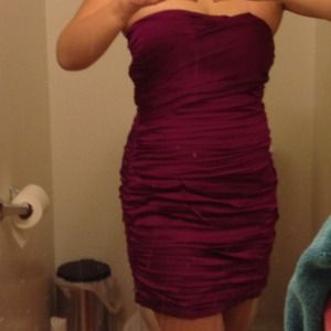 Fuschia Strapless Dress