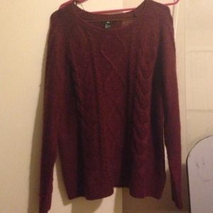 Cranberry knit sweater