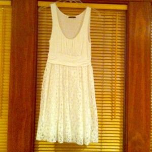 White lace bottom dress