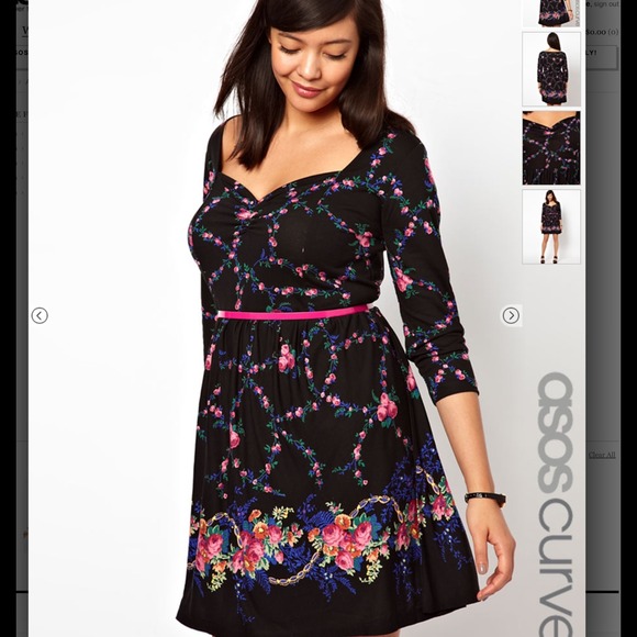 ** SOLD ** ASOS CURVE Exclusive Skater Dress