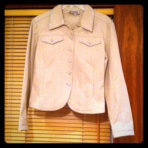 Khaki rhinestone jacket