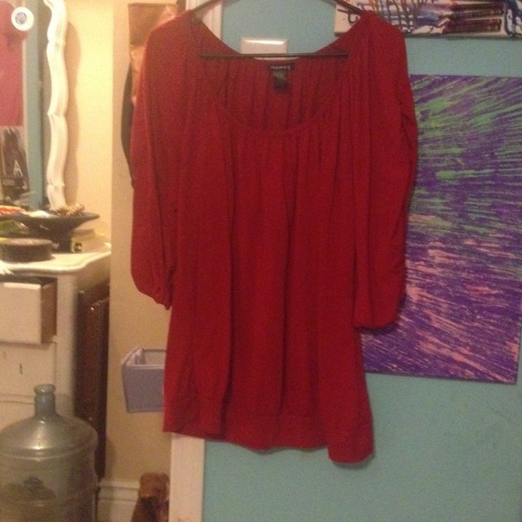Red long sleeve top!