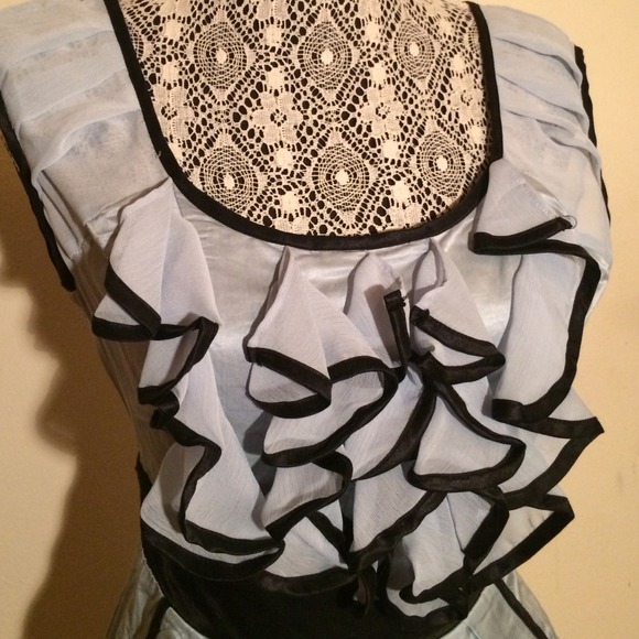 NWOT Baby Blue Ruffle Top Dress - Picture 3 of 4