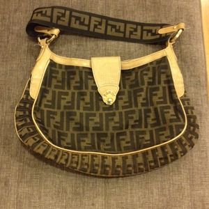 Authentic Fendi Logo Hobo Bag