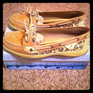 Sperry Top-Sider Angelfish Linen/Leopard Sequin