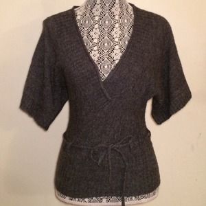 Grey Dolman Sleeve Sweater