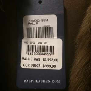 Ralph Lauren real lamb fur vest