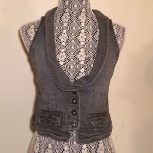 Grey Denim Vest