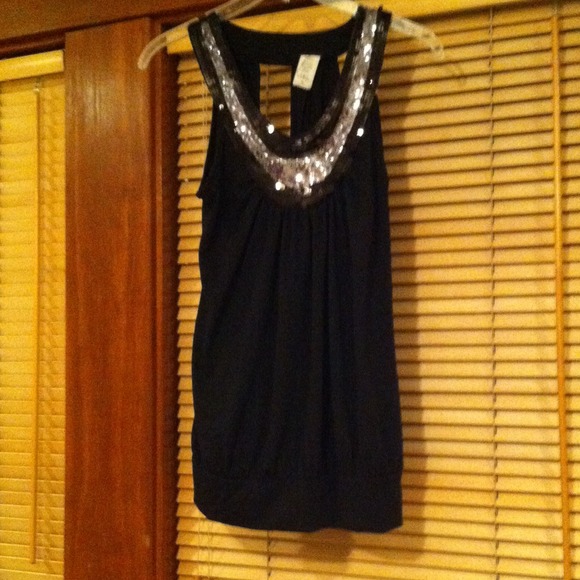 Dressy black shirt with cut out back