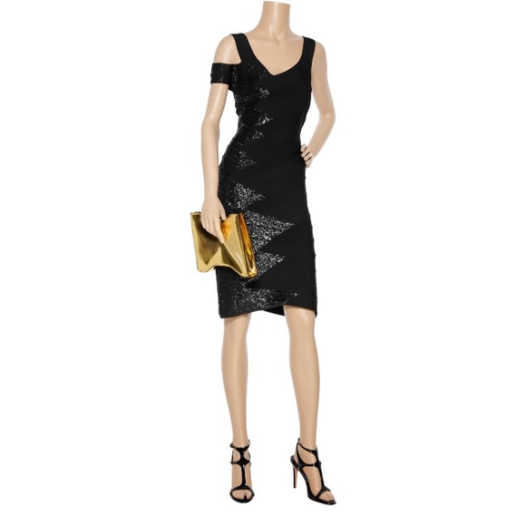 Herve Leger black cocktail dress, XS - Picture 2 of 4