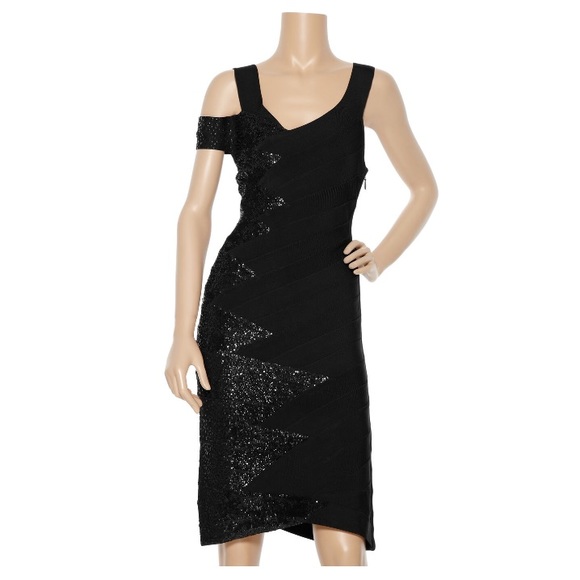 Herve Leger black cocktail dress, XS - Picture 3 of 4