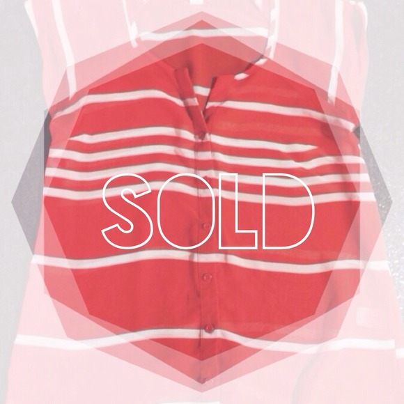 bundled&sold: orange and white sheer button